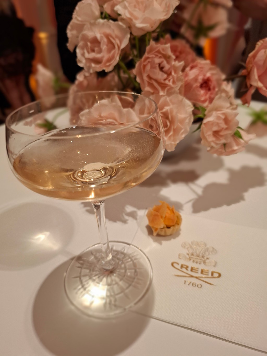 Champagne reception and the unveiling of a new perfume by&nbsp;Creed.